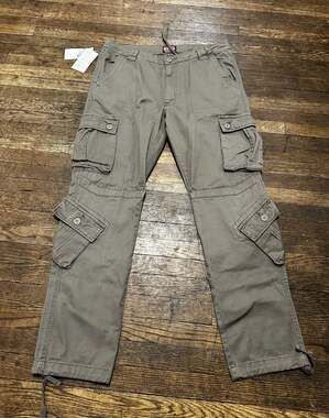 Matchstick Cargo Pants Heavy Duty Cotton Utility Workwear Size 38